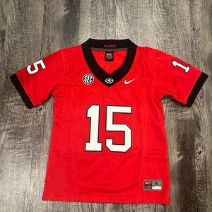 Carson Beck UGA Georgia Bulldogs Red Jersey Youth Size L